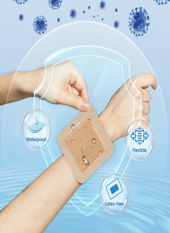 General Medi Waterproof Silicone Foam Island Dressing (10 Packs) – 4" x 4" Sterile Wound Care Pad with Adhesive Border - Sterile, Soft & Highly Absorbent Medical Grade Dressing Pad - Image 4